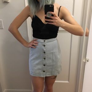American apparel button down jeans skirt